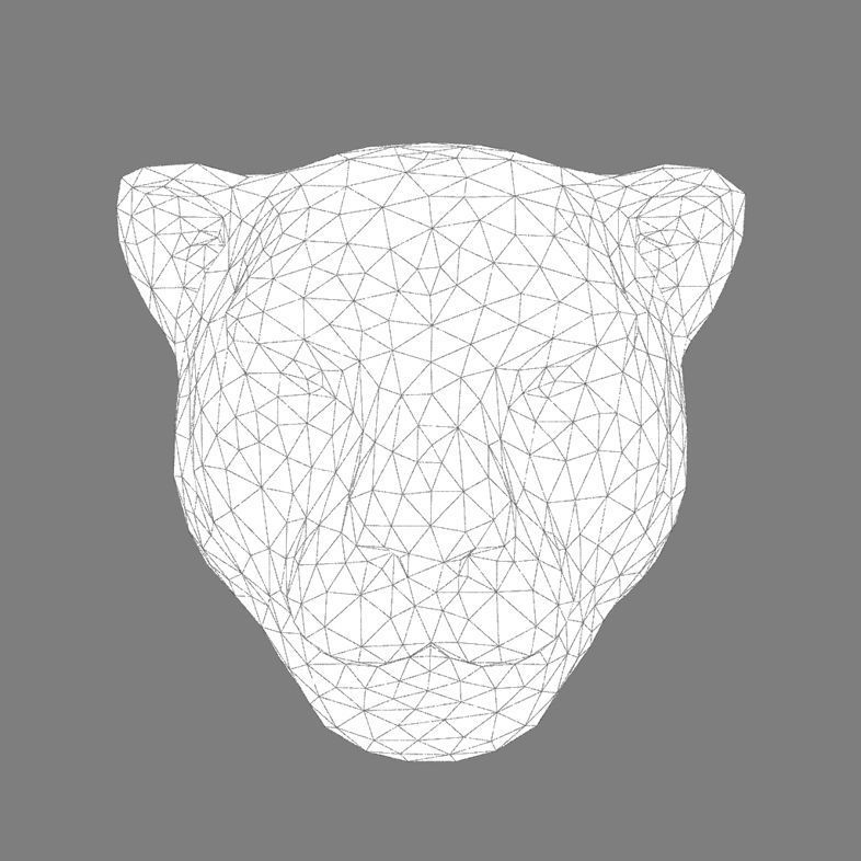 tiger head 3D print model_6
