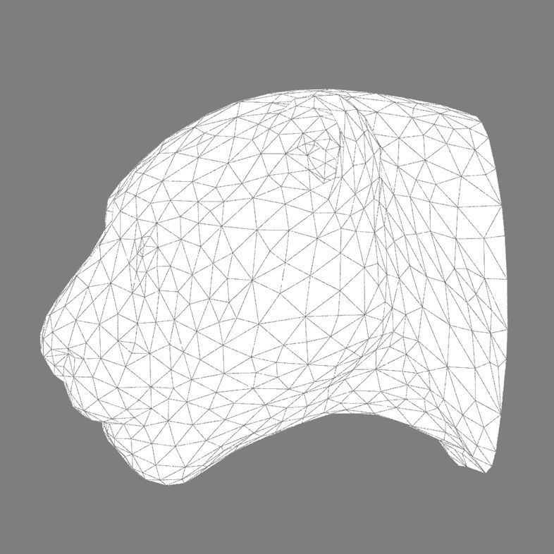 tiger head 3D print model_4