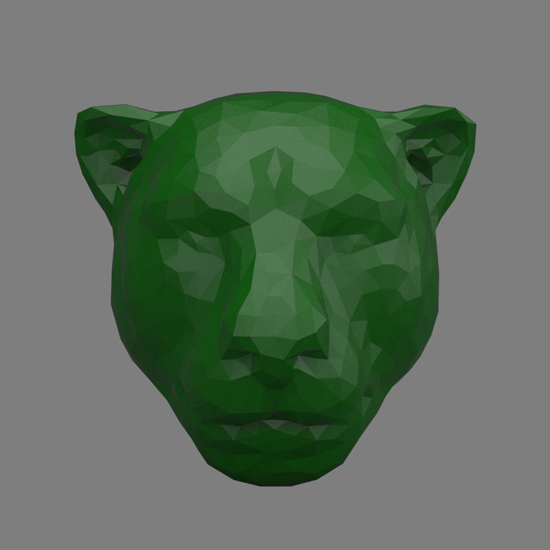 tiger head 3D print model_1