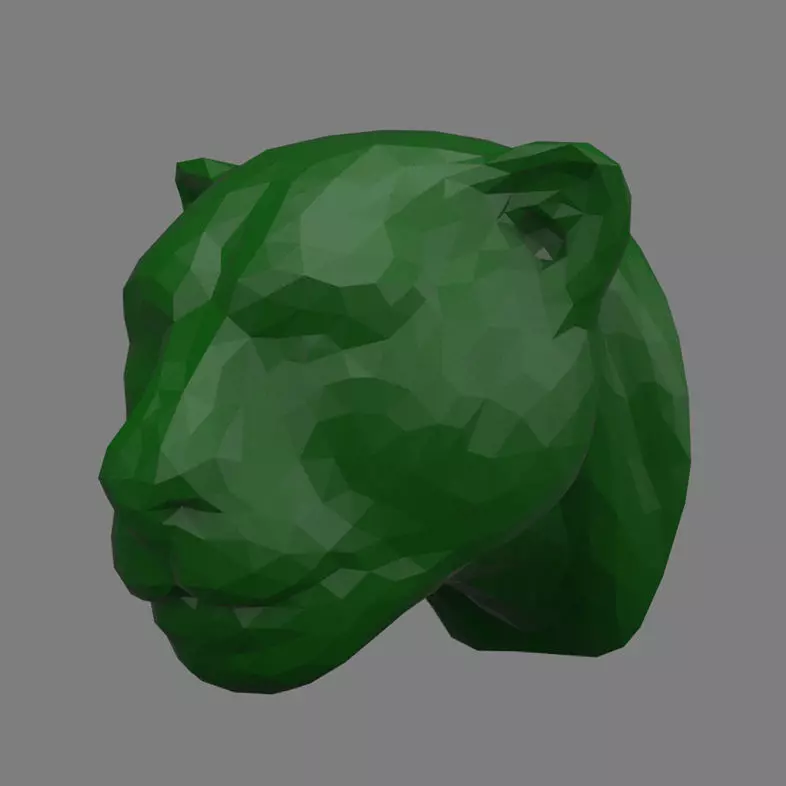tiger head 3D print model_0