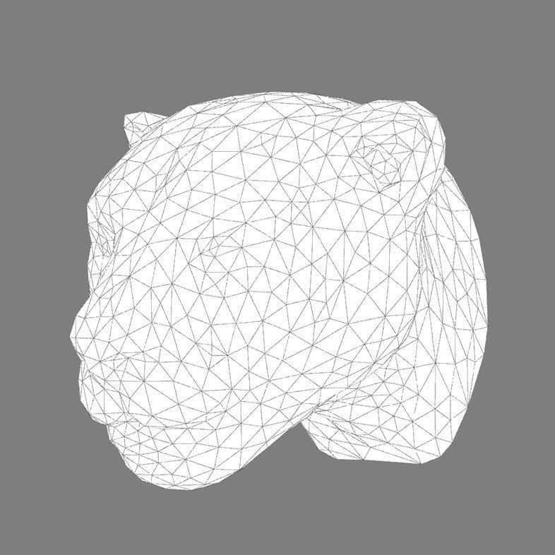 tiger head 3D print model_5