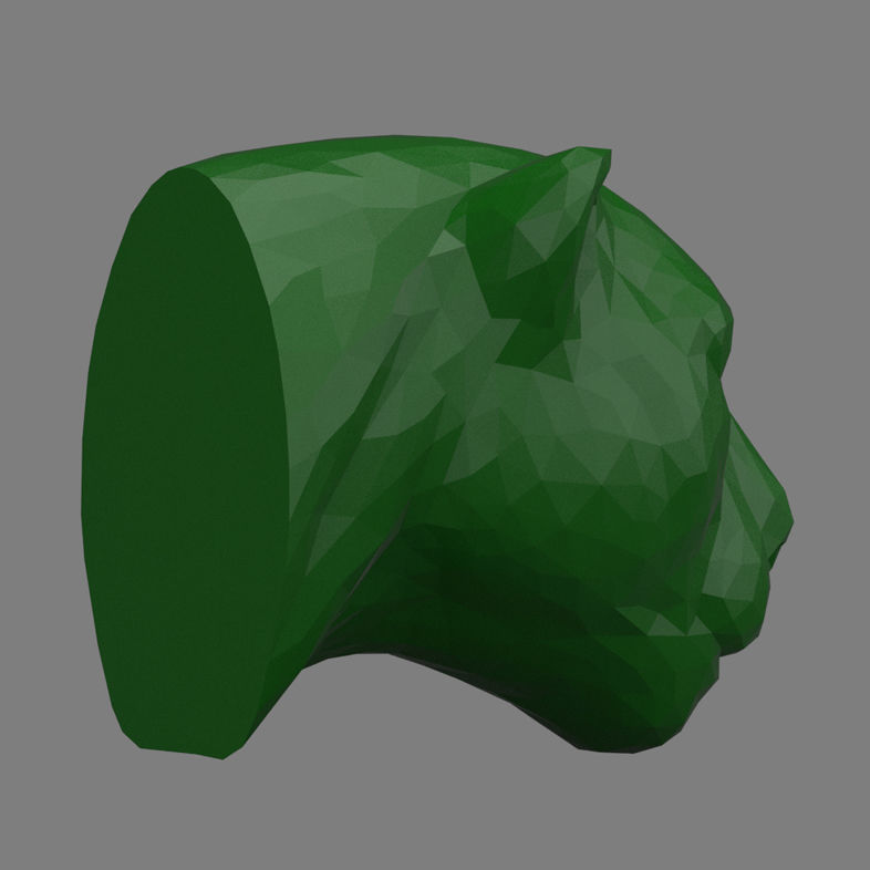 tiger head 3D print model_3
