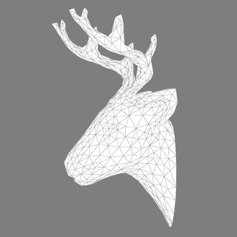 deer head 3D print model_5
