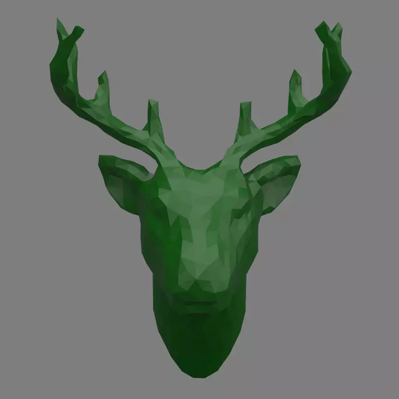 deer head 3D print model_0