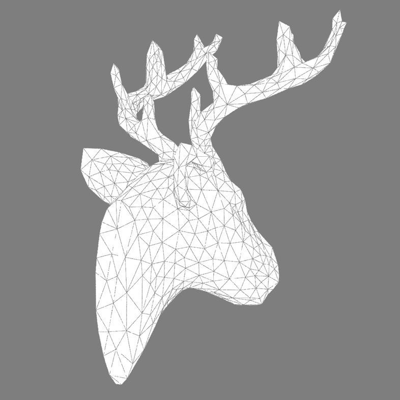 deer head 3D print model_4