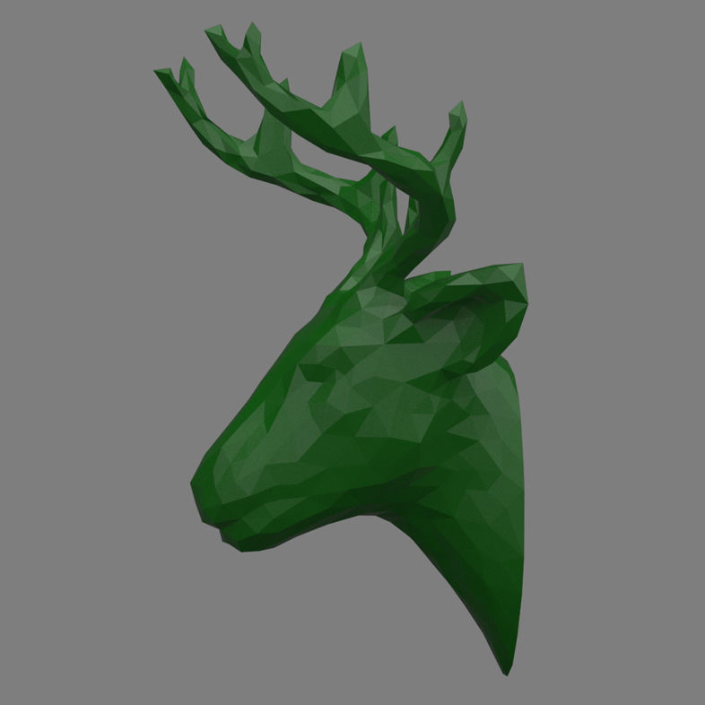 deer head 3D print model_2