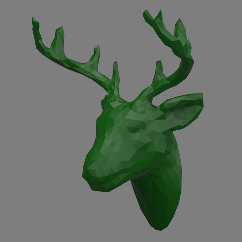 deer head 3D print model_1