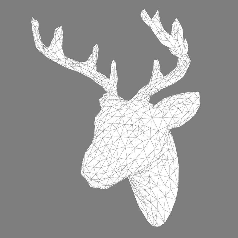 deer head 3D print model_6