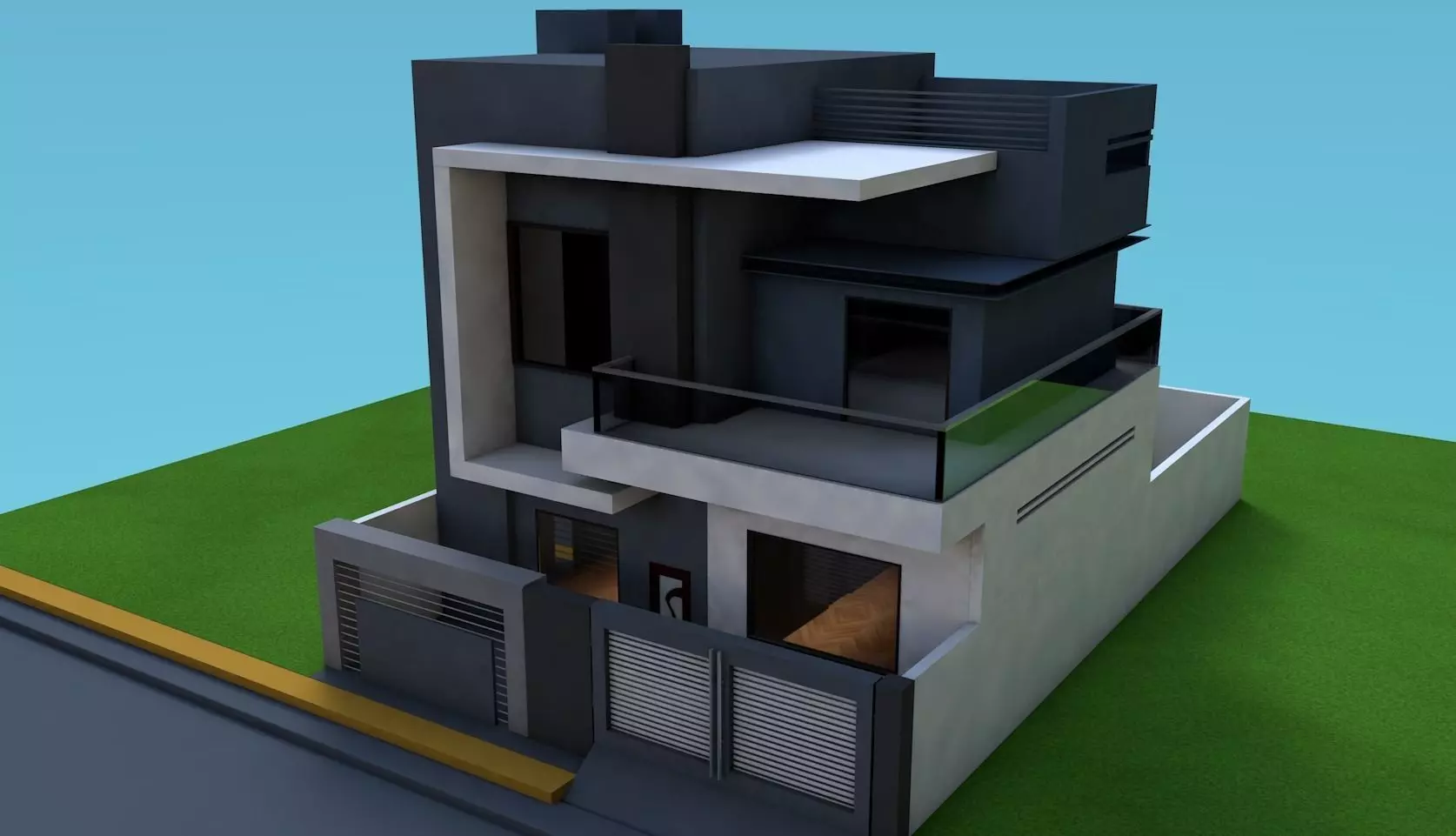 house exterior Free low-poly 3D model