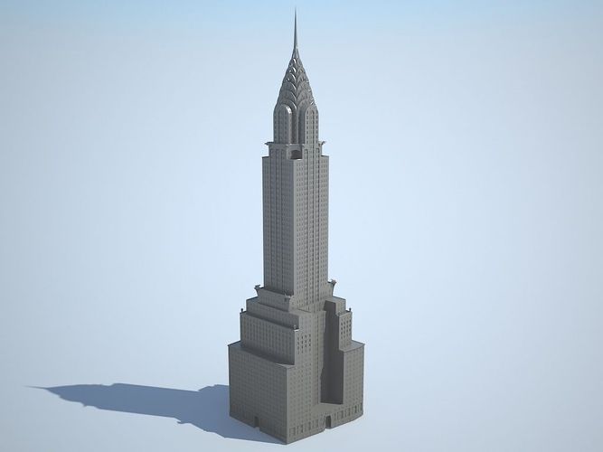 Chrysler Building 3D model 6