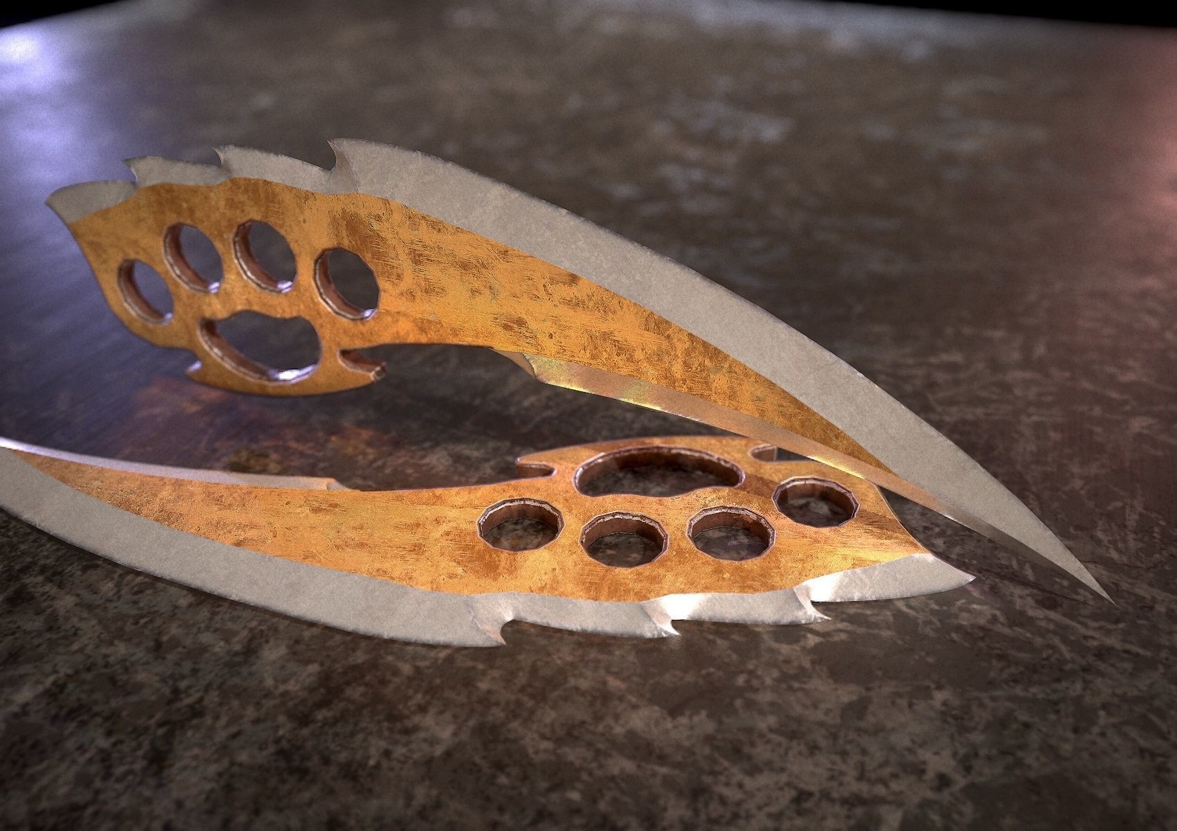 HIE Game Ready Dagger D180212 Low-poly 3D model_3