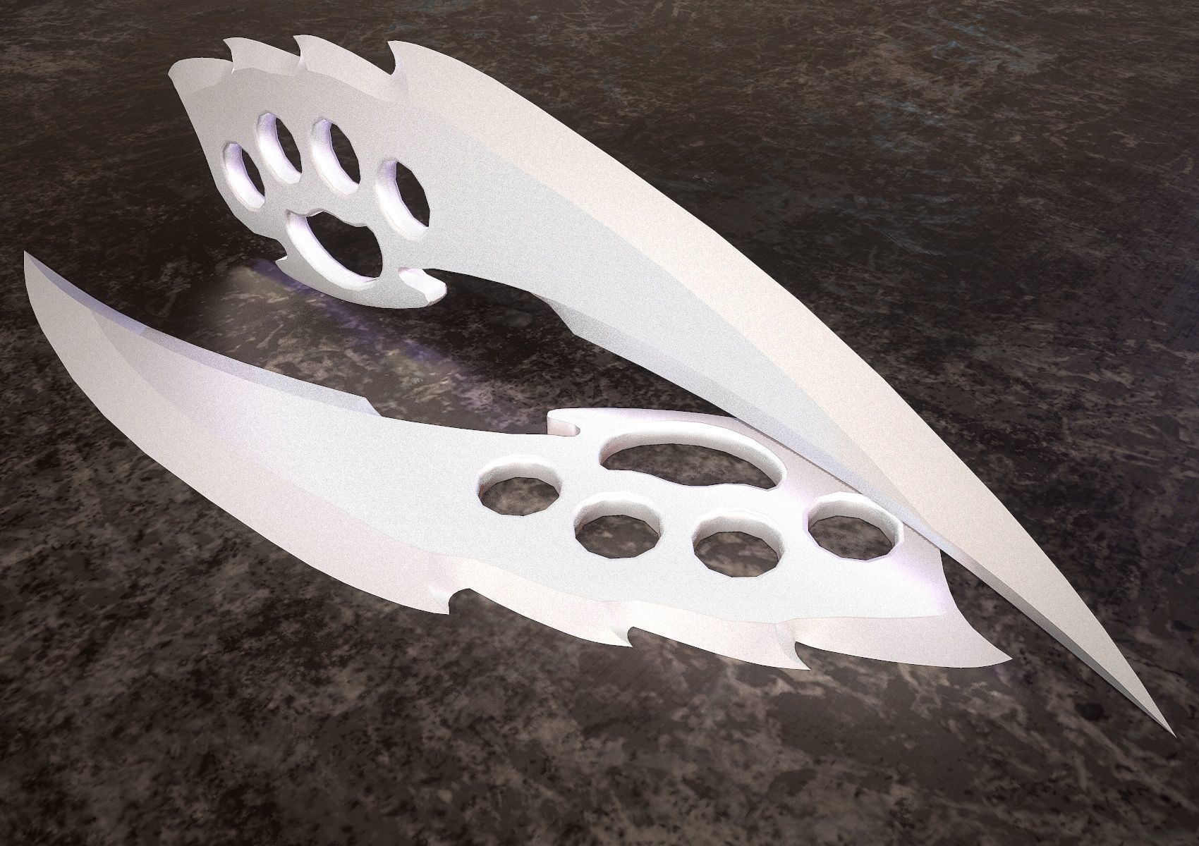 HIE Game Ready Dagger D180212 Low-poly 3D model_13