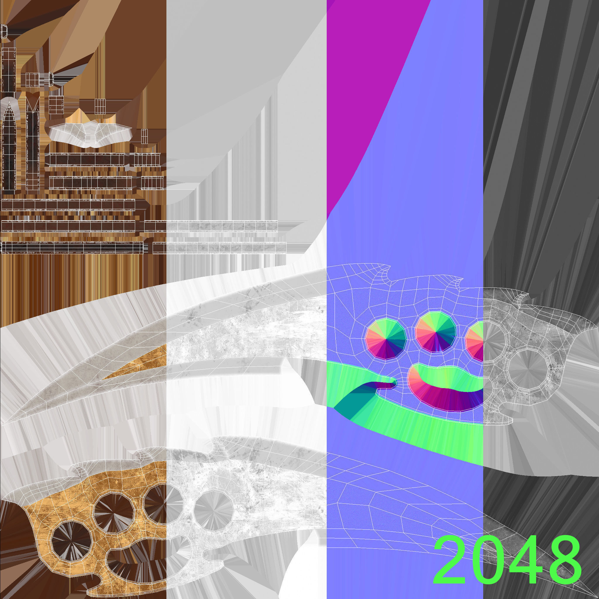 HIE Game Ready Dagger D180212 Low-poly 3D model_15