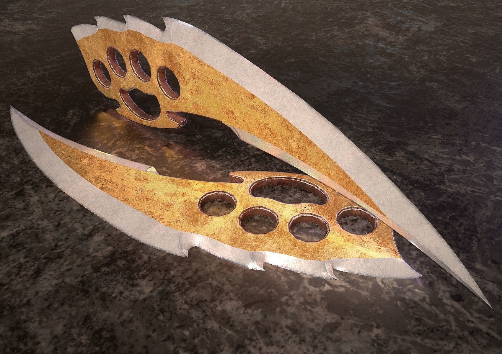 HIE Game Ready Dagger D180212 Low-poly 3D model_12