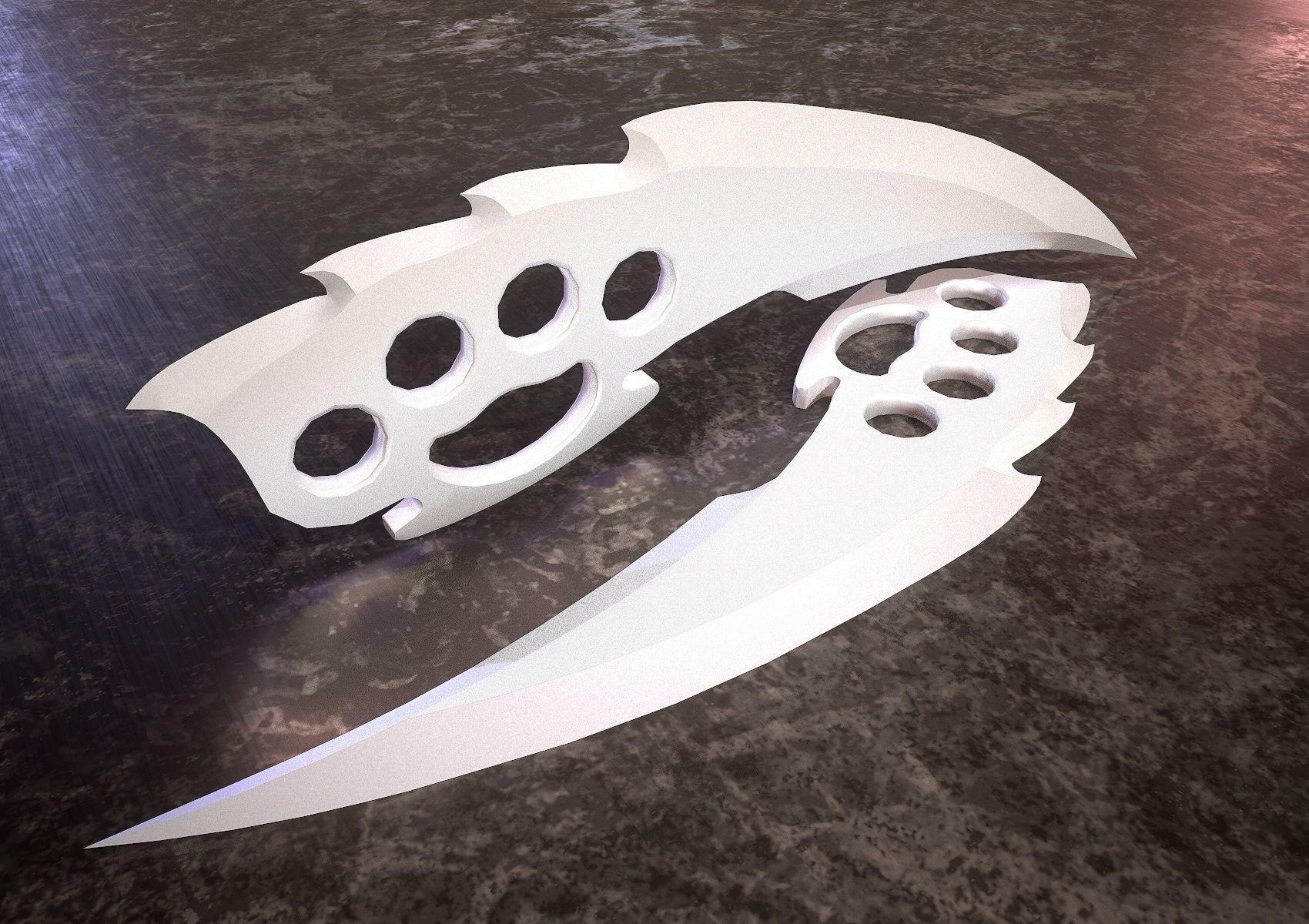 HIE Game Ready Dagger D180212 Low-poly 3D model_7