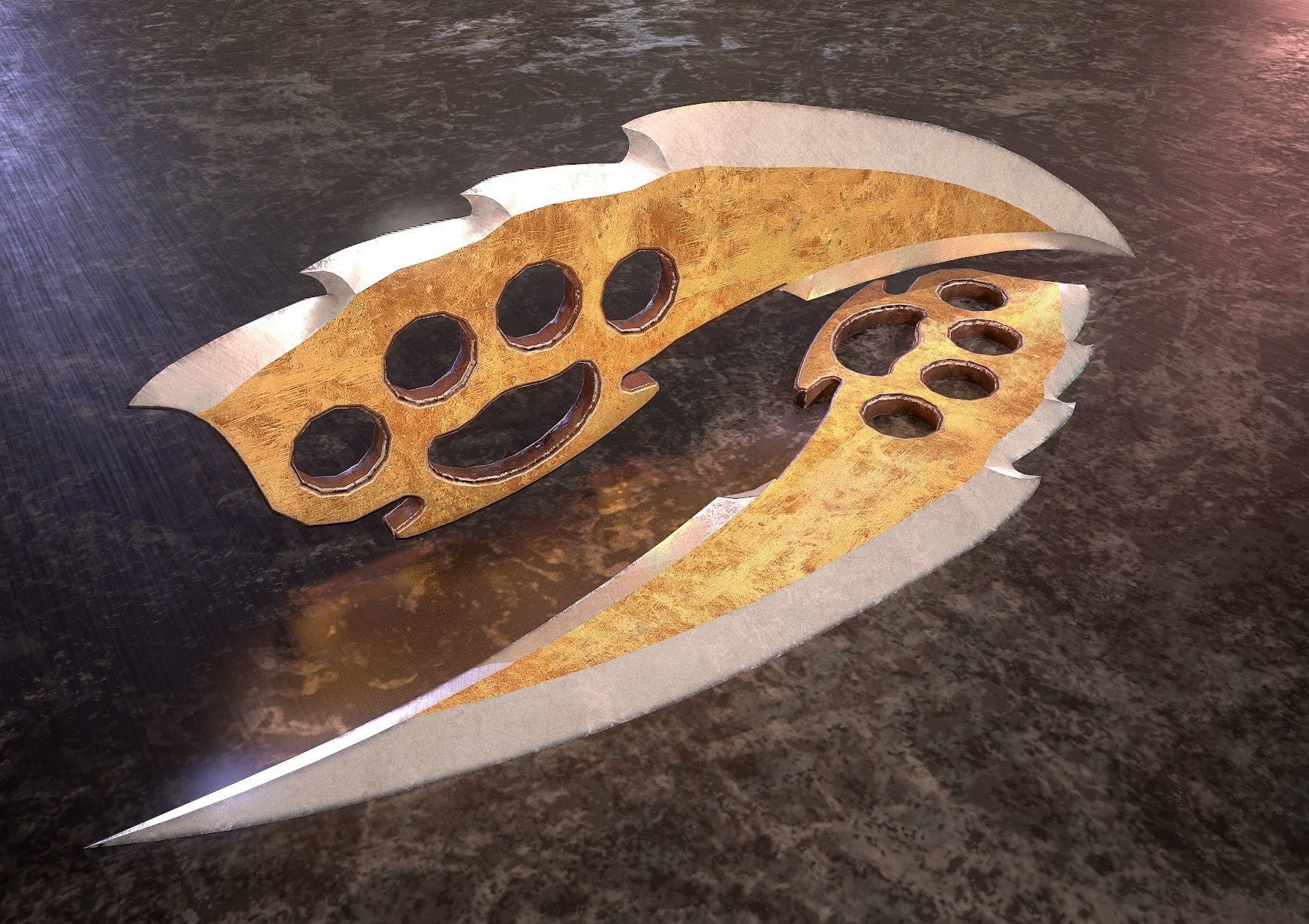 HIE Game Ready Dagger D180212 Low-poly 3D model_6