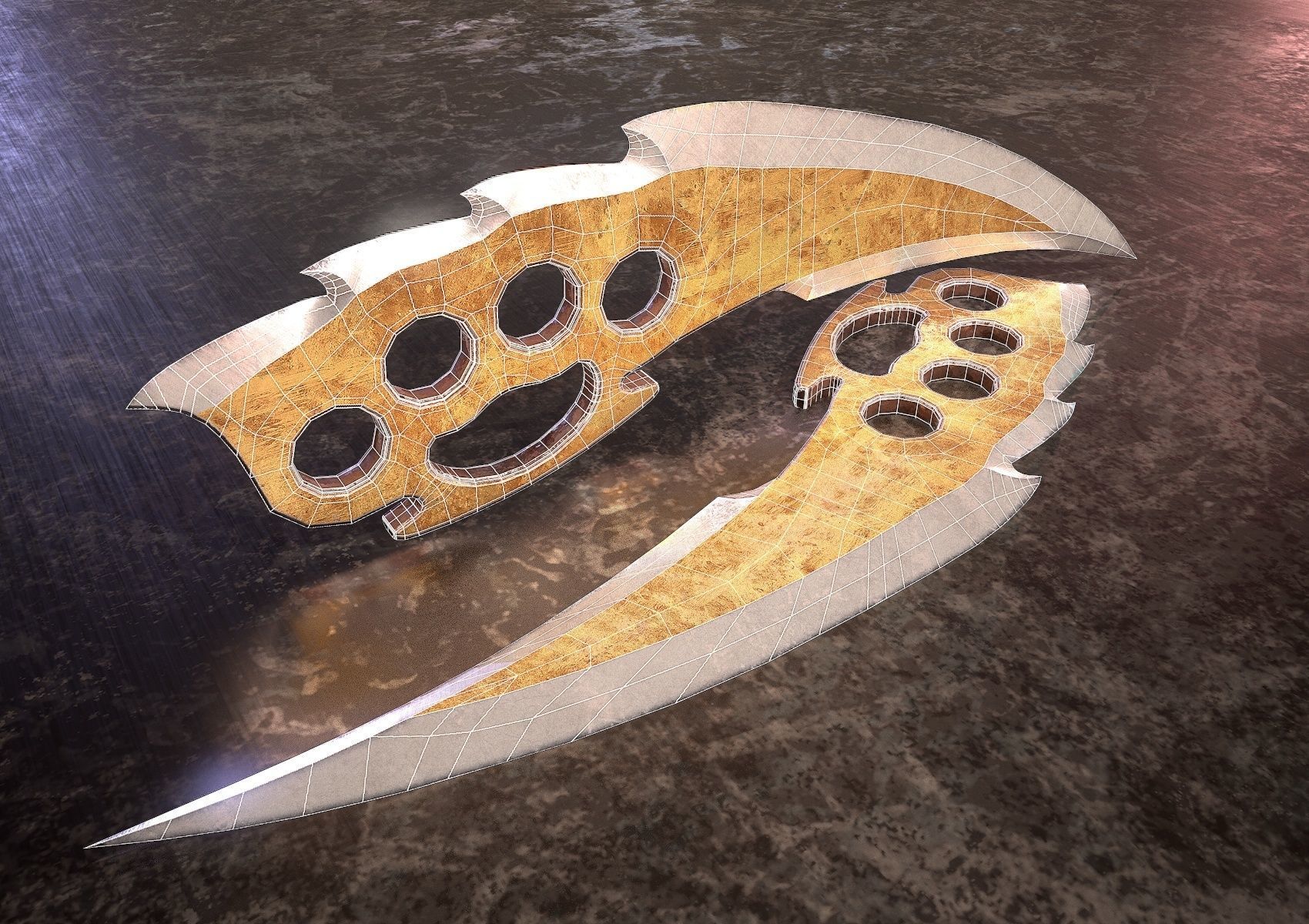 HIE Game Ready Dagger D180212 Low-poly 3D model_8