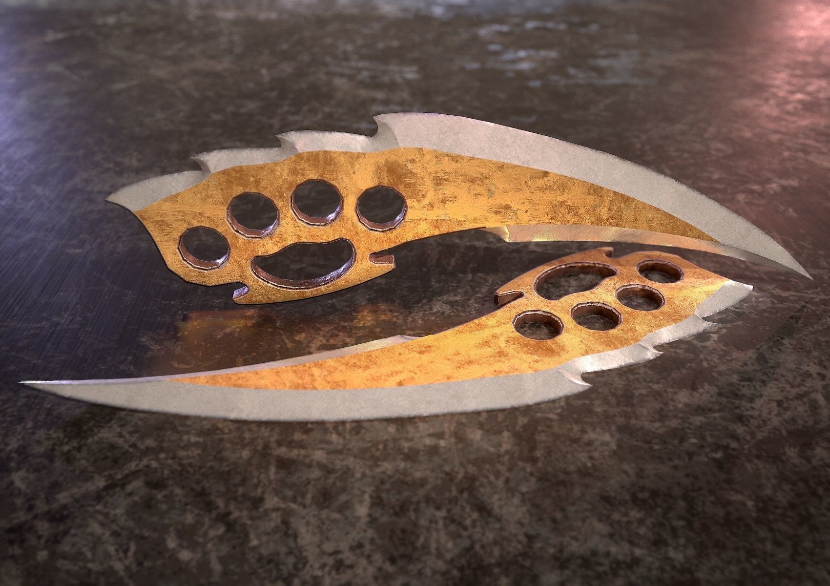 HIE Game Ready Dagger D180212 Low-poly 3D model_9