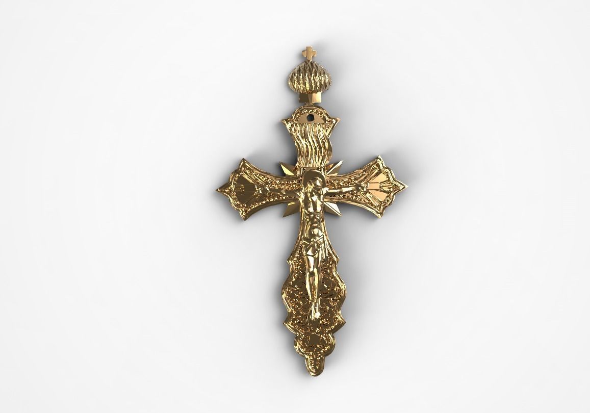 PENDANT RUSSIAN CROSS 12 3D print model_4