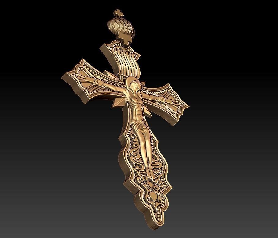 PENDANT RUSSIAN CROSS 12 3D print model_5