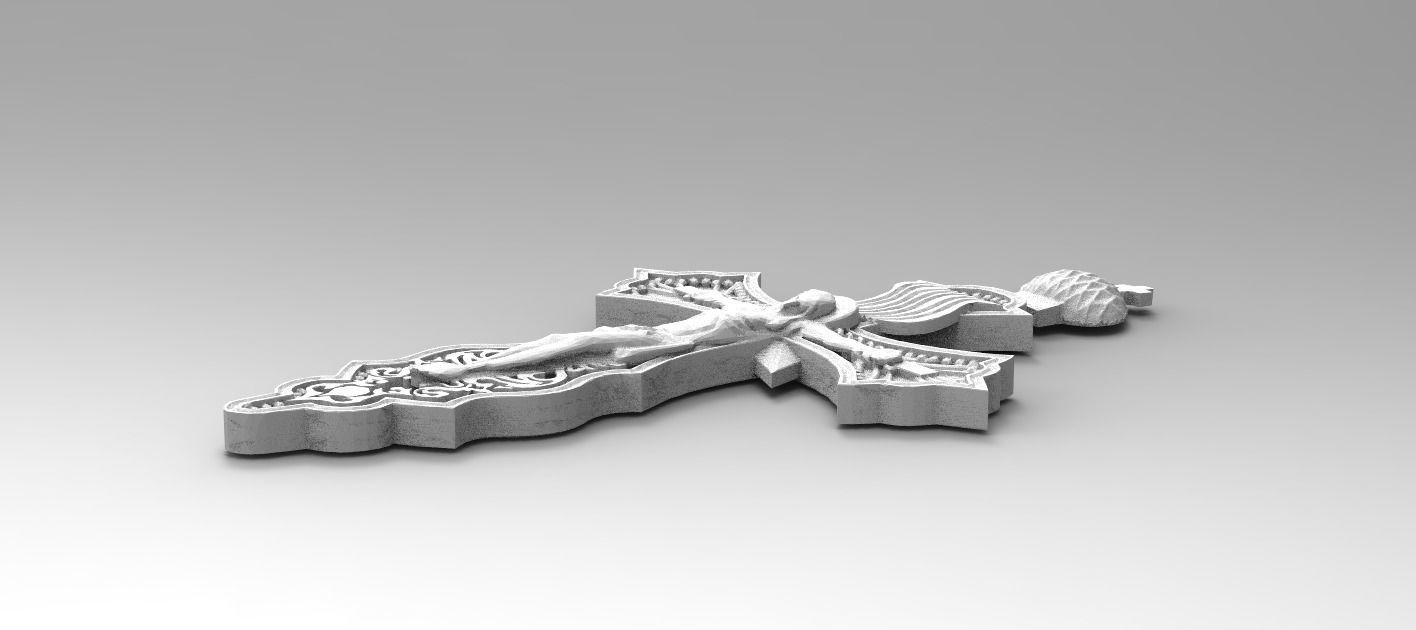 PENDANT RUSSIAN CROSS 12 3D print model_2