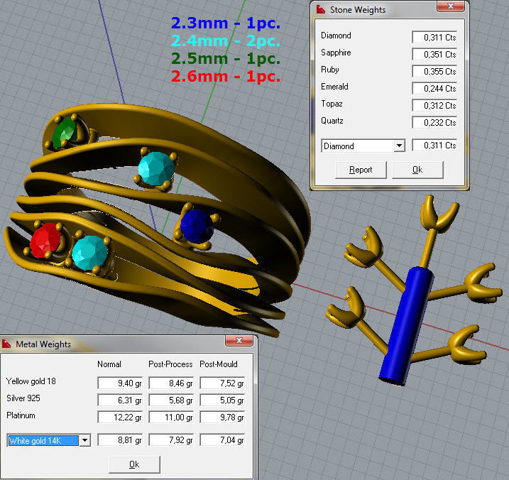 Jewelry 3D printabe model of ANNA MARIA CAMMILLI style ring  3D print model_8