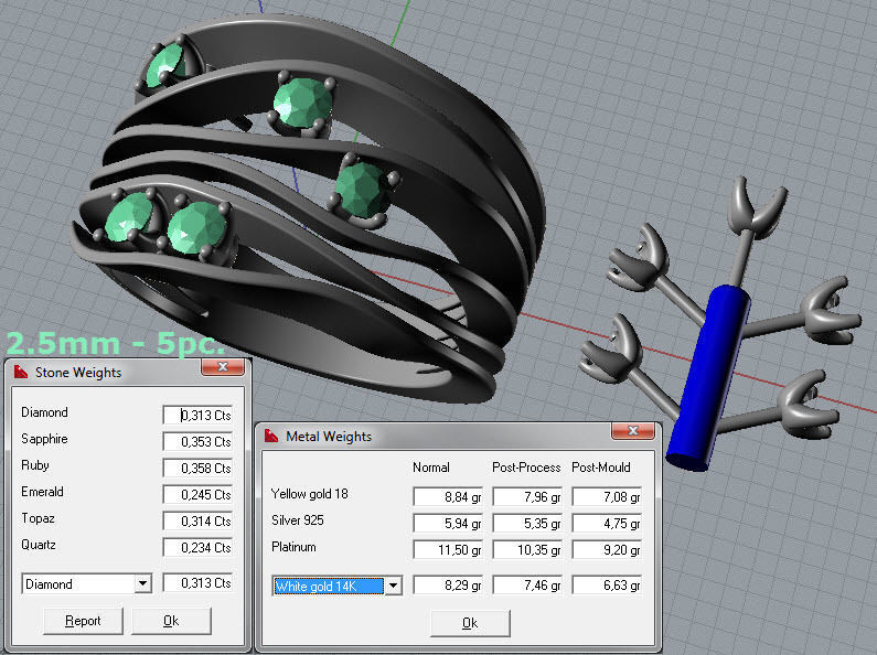 Jewelry 3D printabe model of ANNA MARIA CAMMILLI style ring  3D print model_12