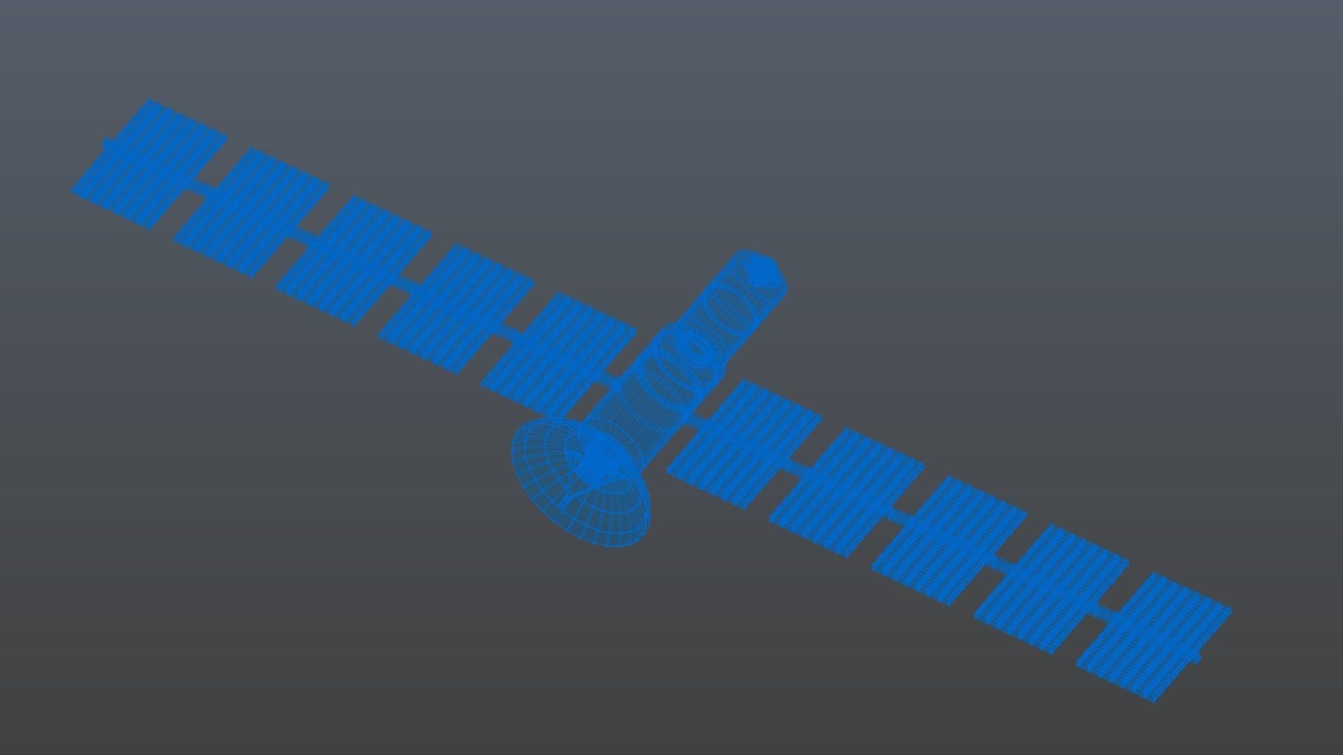 Low poly satellite 4 Low-poly 3D model_12