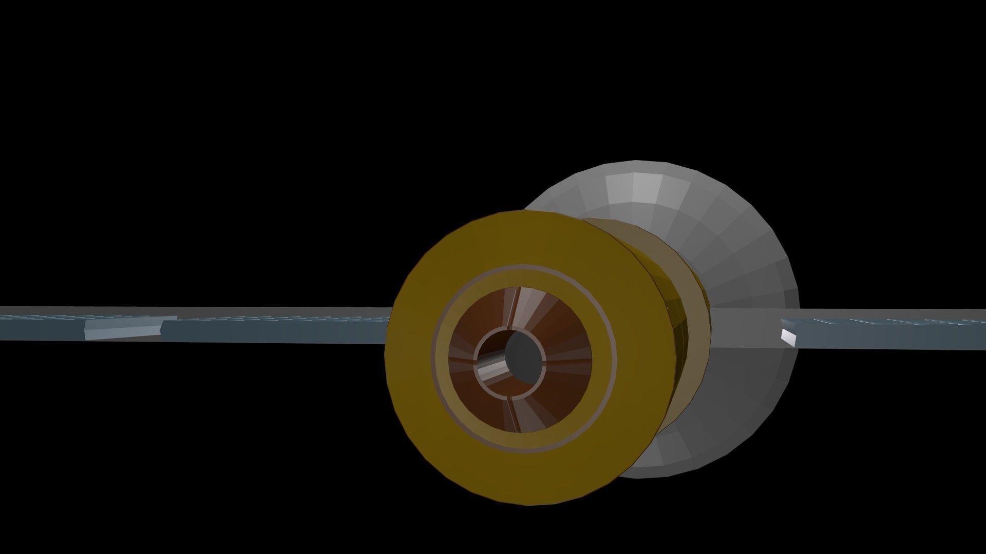 Low poly satellite 4 Low-poly 3D model_5