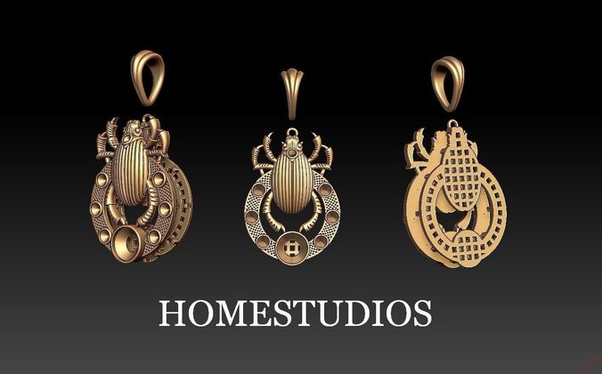PENDANT SCARAB 3D print model