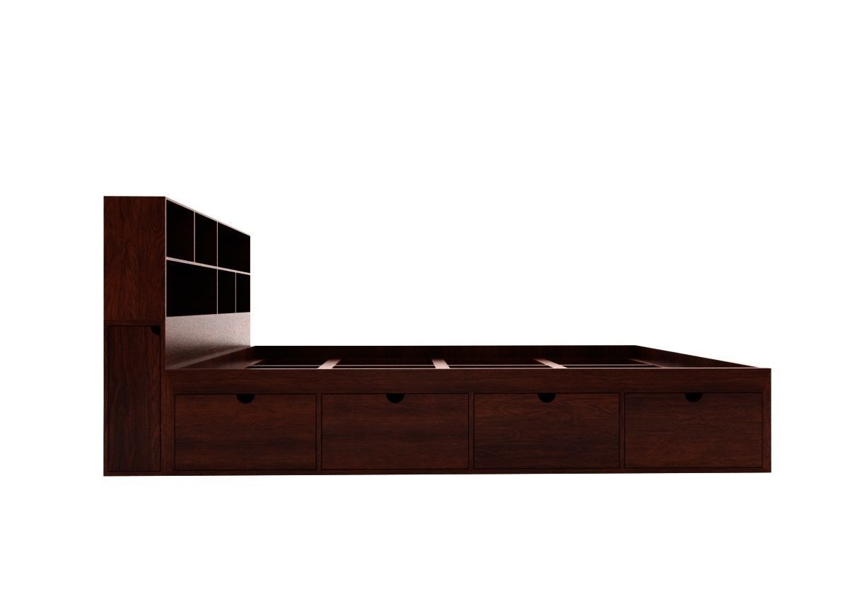 Suvero Master Bed with storage 3D model_1
