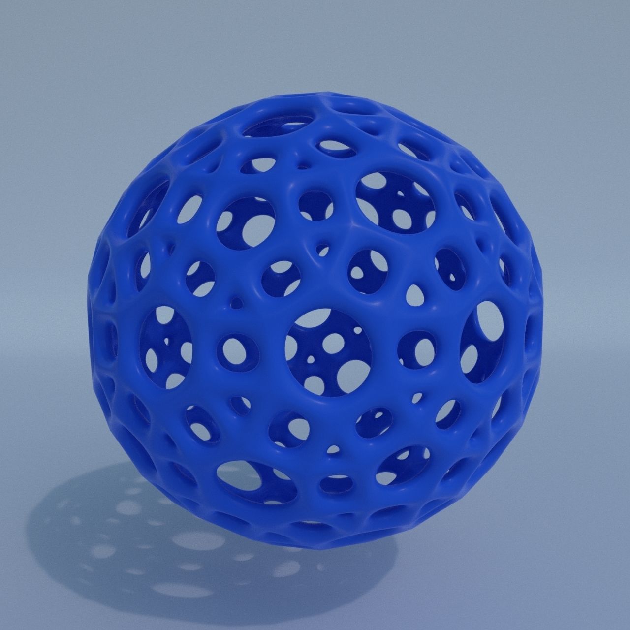 Beautiful ball with holes 3D print model_3