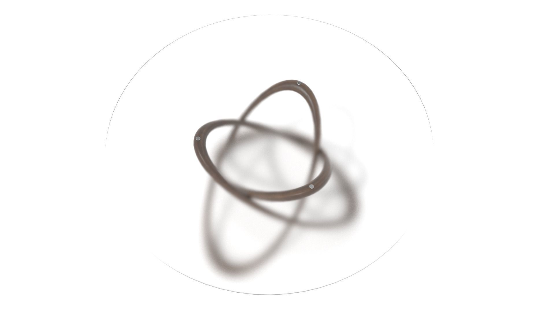 Interlocking Wooden Hoops Dining Table Low-poly 3D model_3