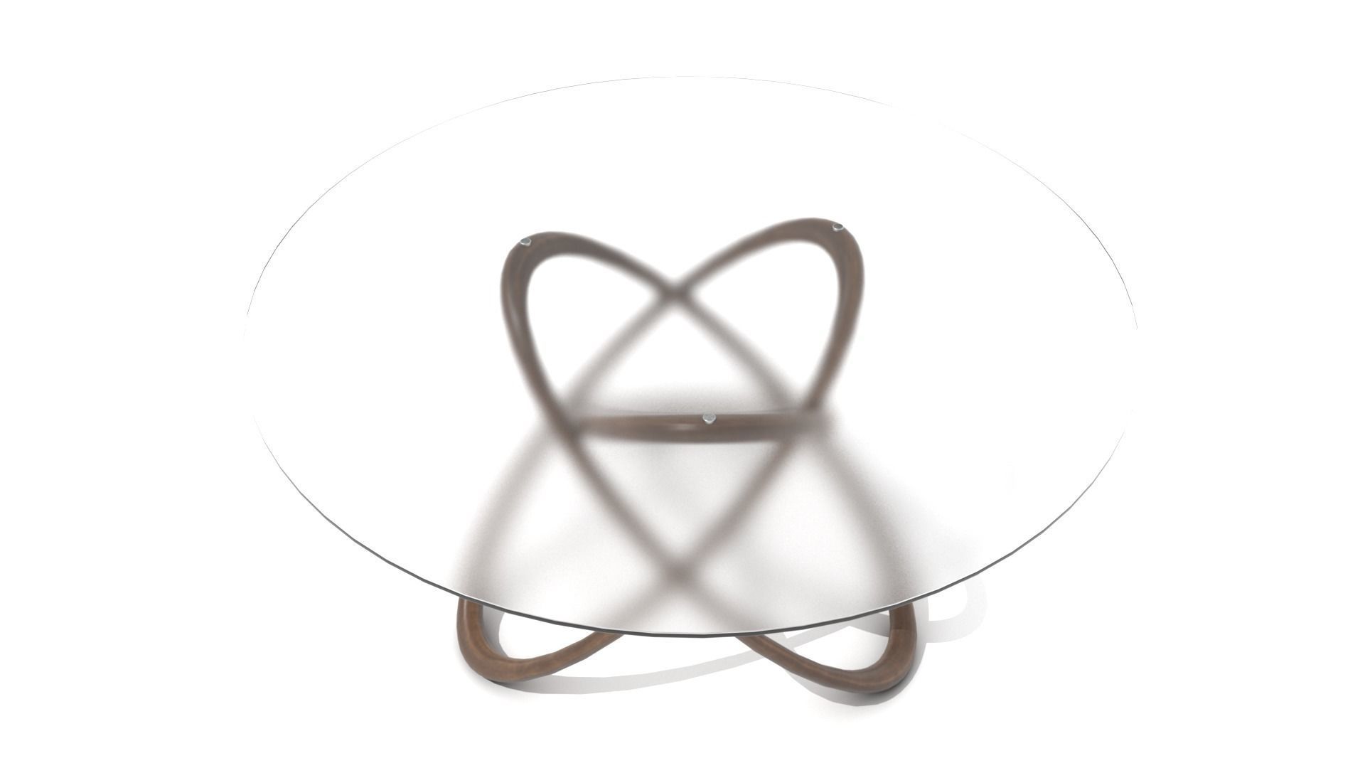 Interlocking Wooden Hoops Dining Table Low-poly 3D model_2