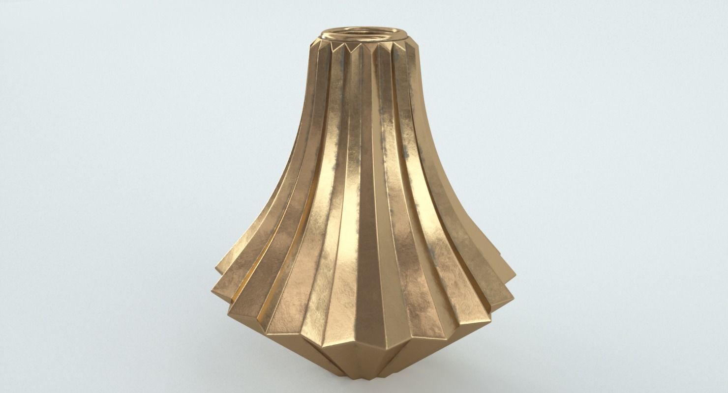Sia Bronze Vase Low-poly 3D model_4