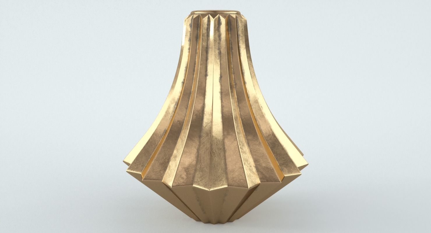 Sia Bronze Vase Low-poly 3D model_3