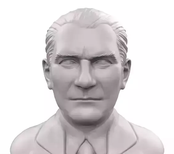 Mustafa Kemal Ataturk 3D printable portrait sculpture  3D print model