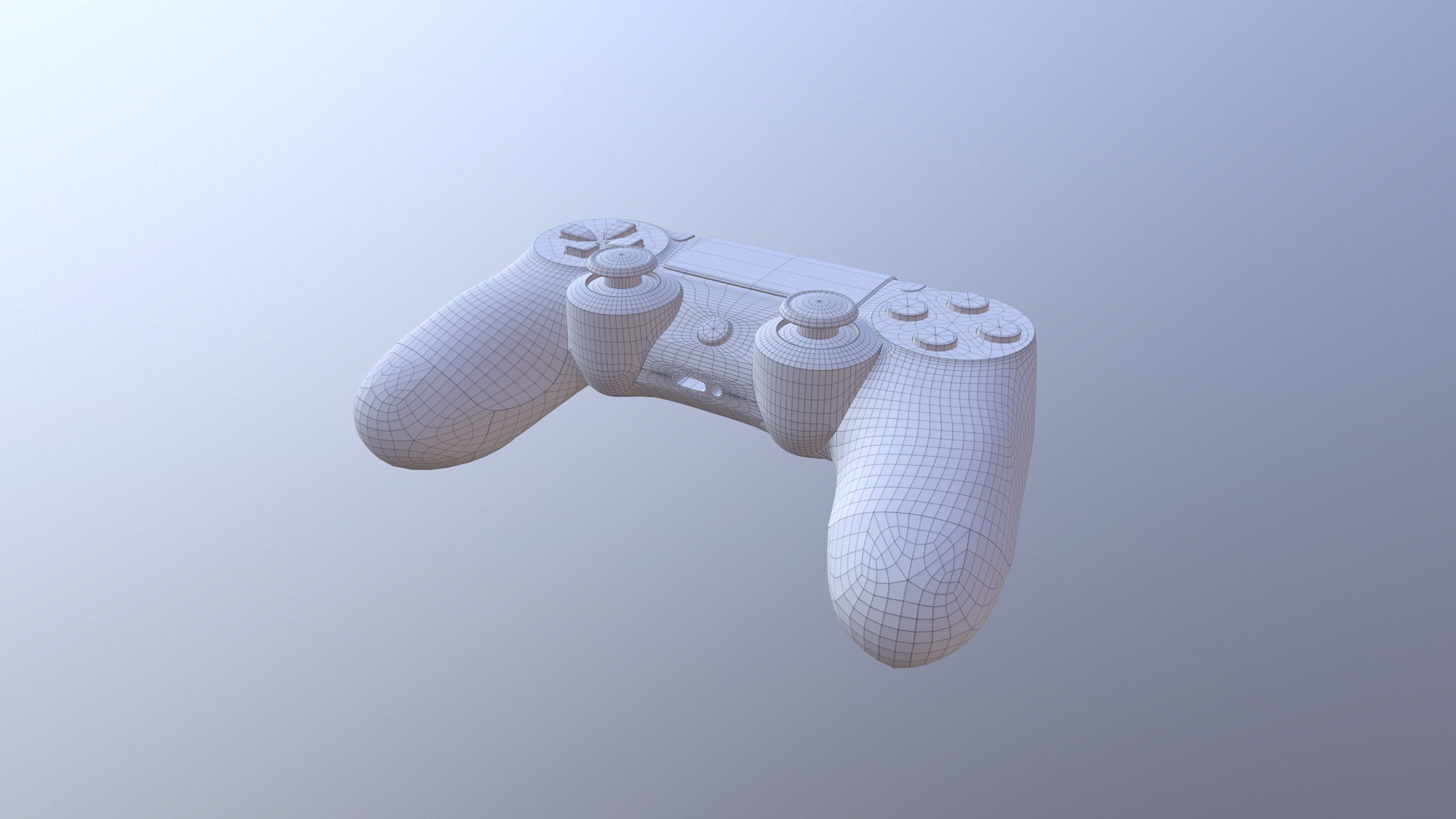 Playstation 4 Controller Low-poly 3D model_2