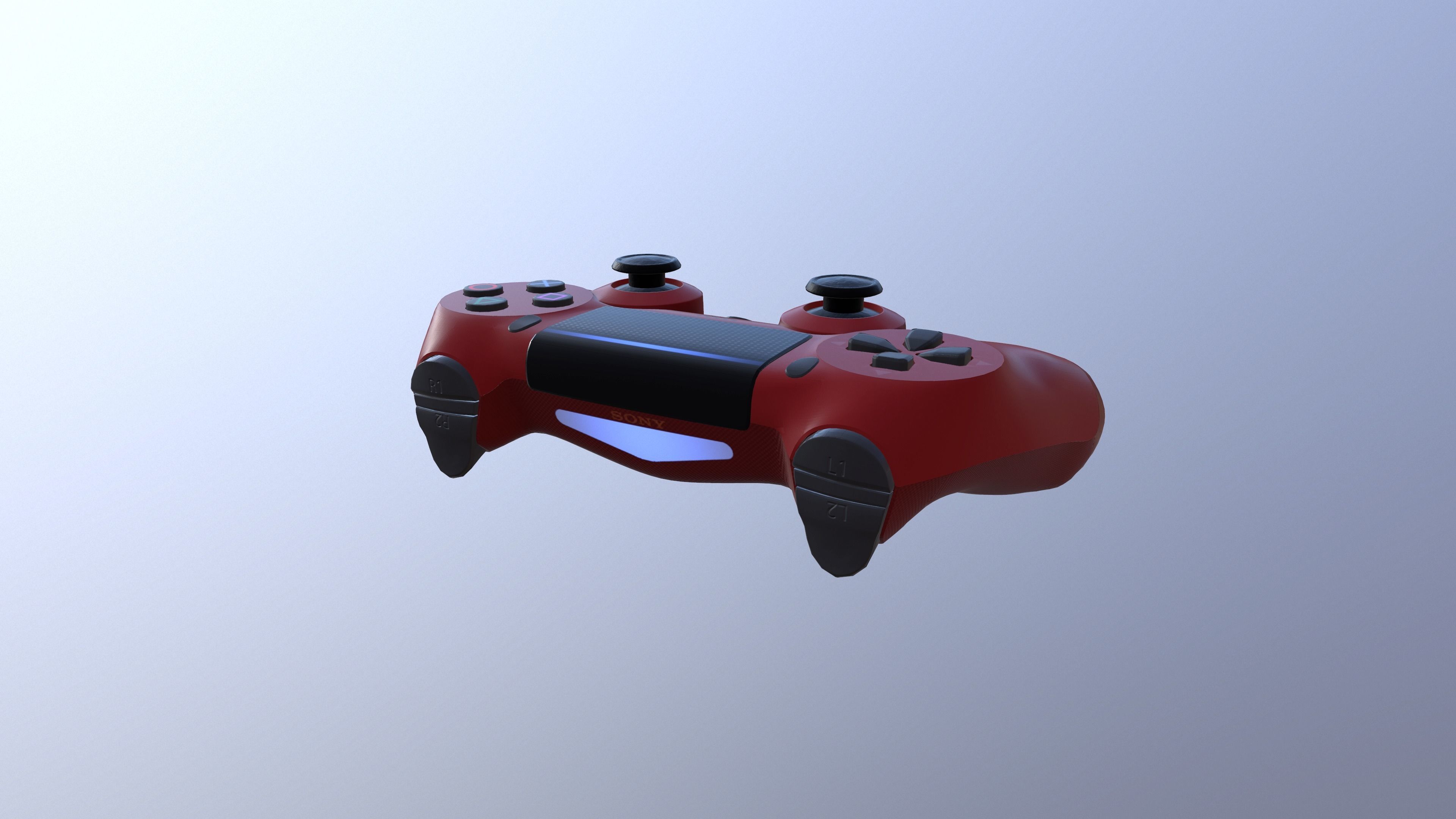 Playstation 4 Controller Low-poly 3D model_3