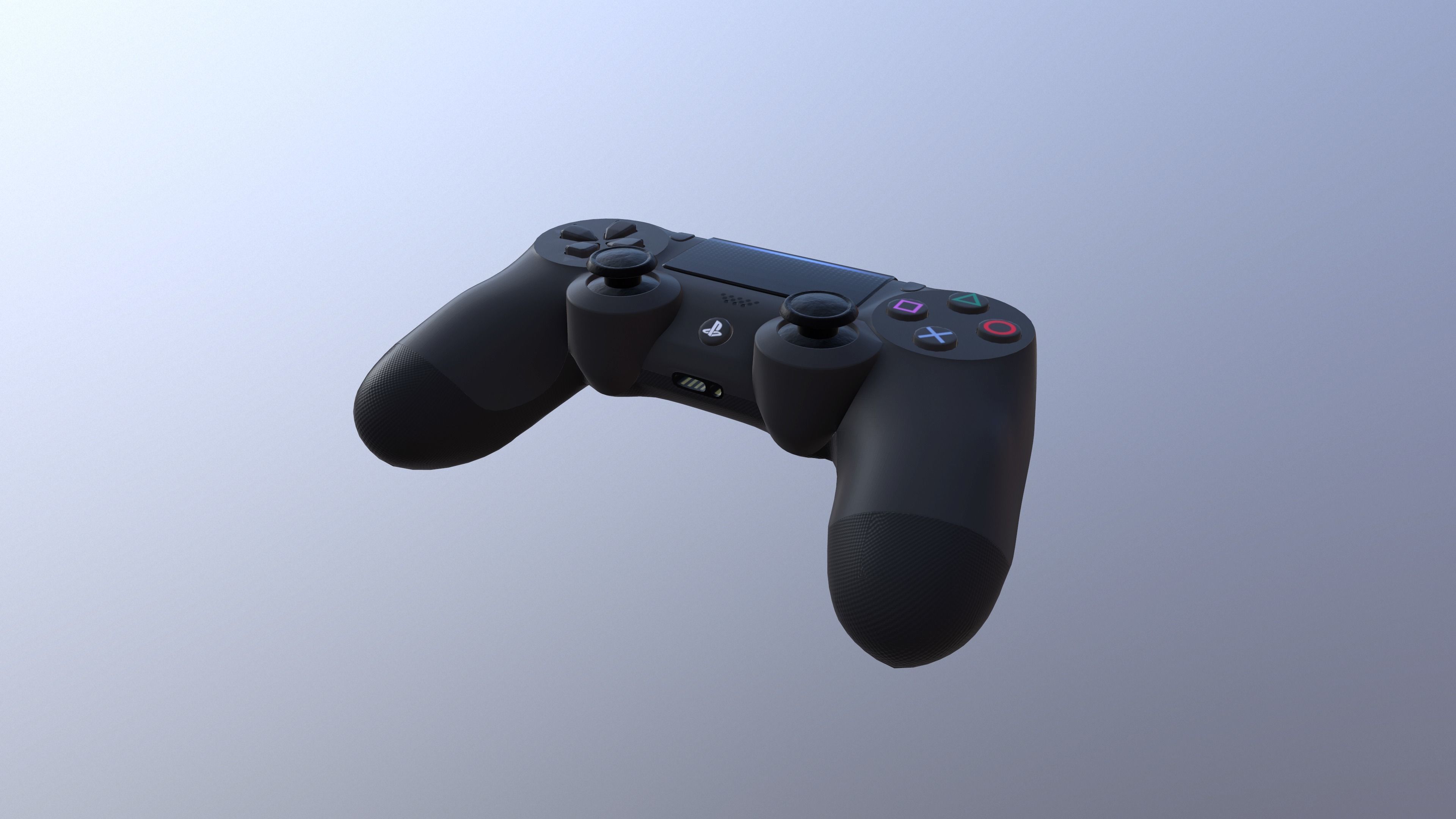 Playstation 4 Controller Low-poly 3D model_1