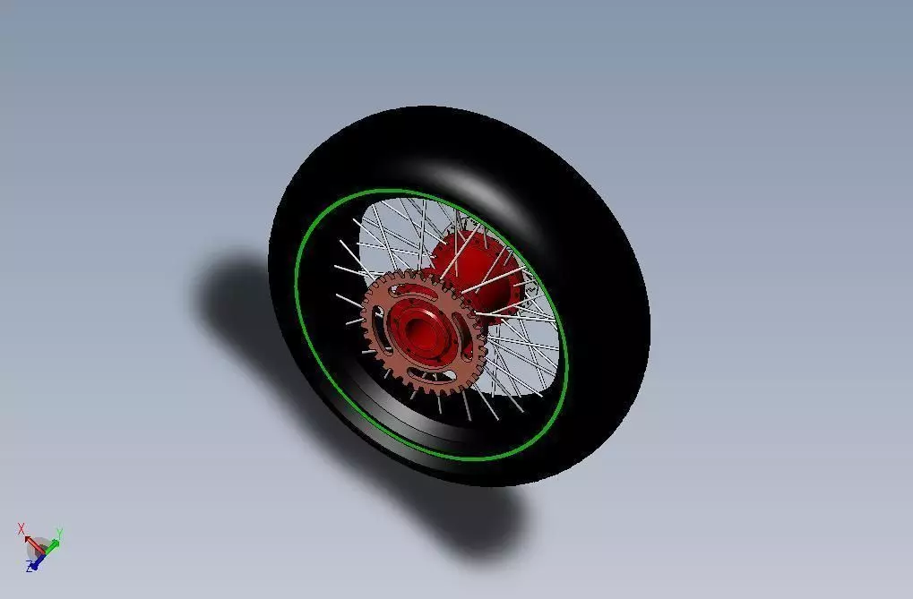 Spoke Wheel 3D model_0