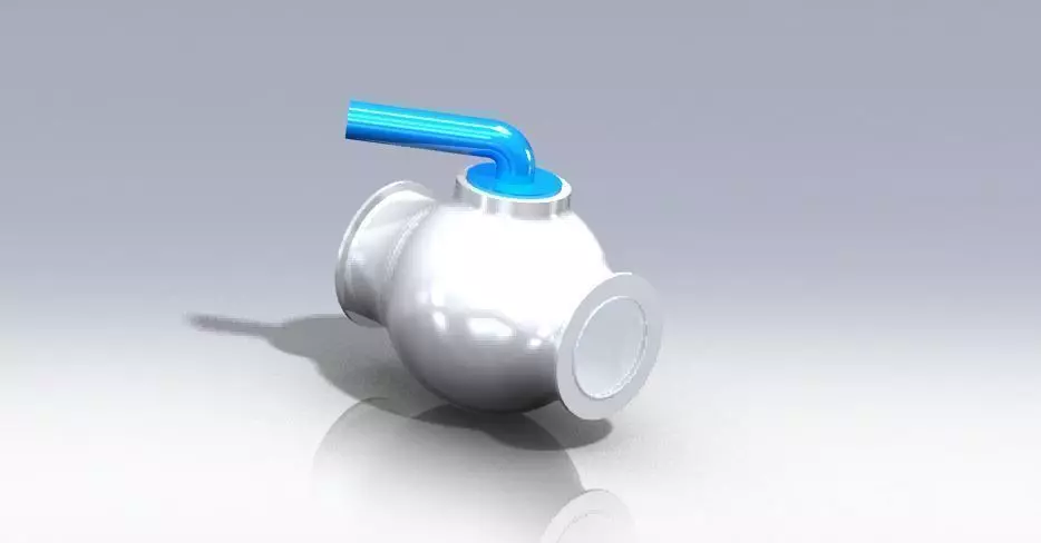 valve water with handle Free 3D model