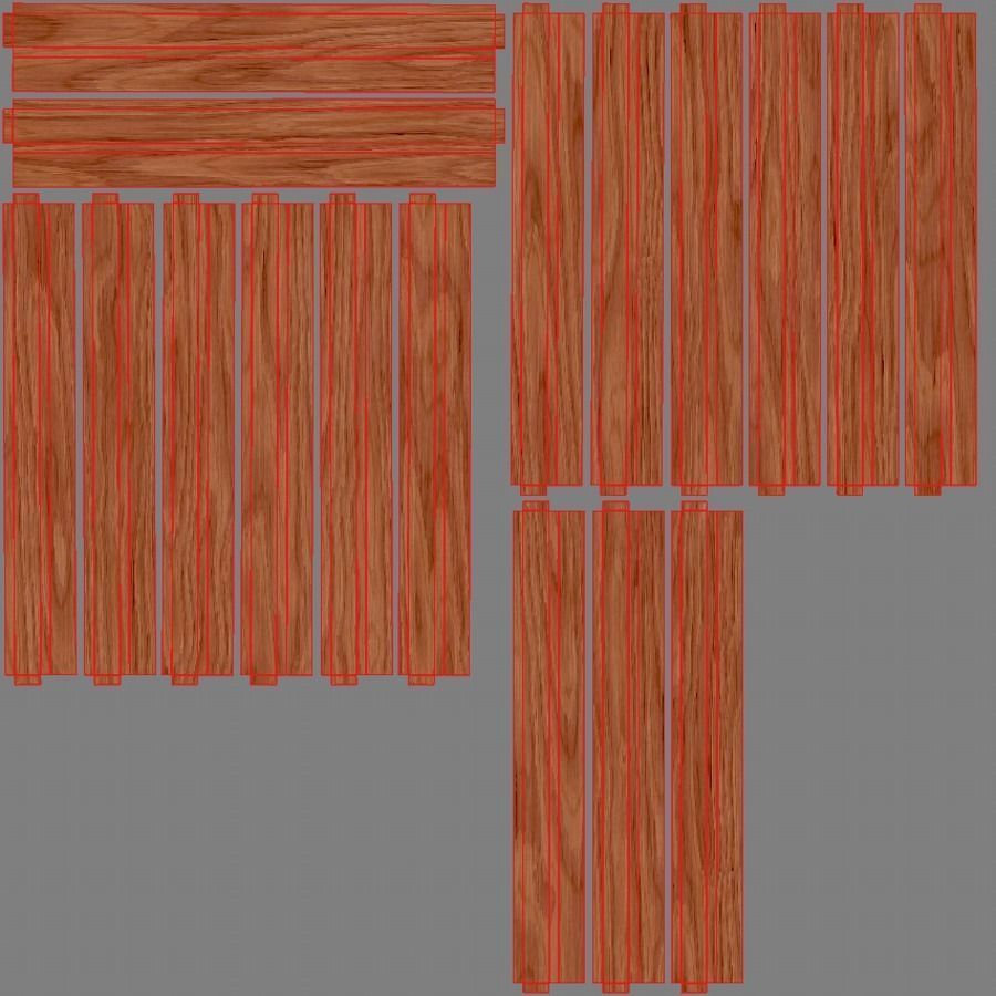 Teak Bathroom Mat Low-poly 3D model_4