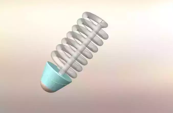 CFL spiral tube Free 3D model