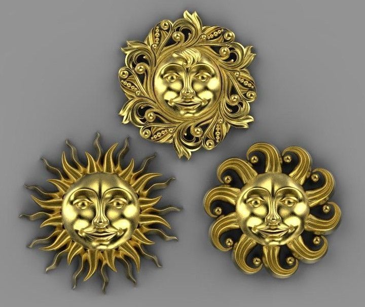 sun-star three suns 3D print model_1