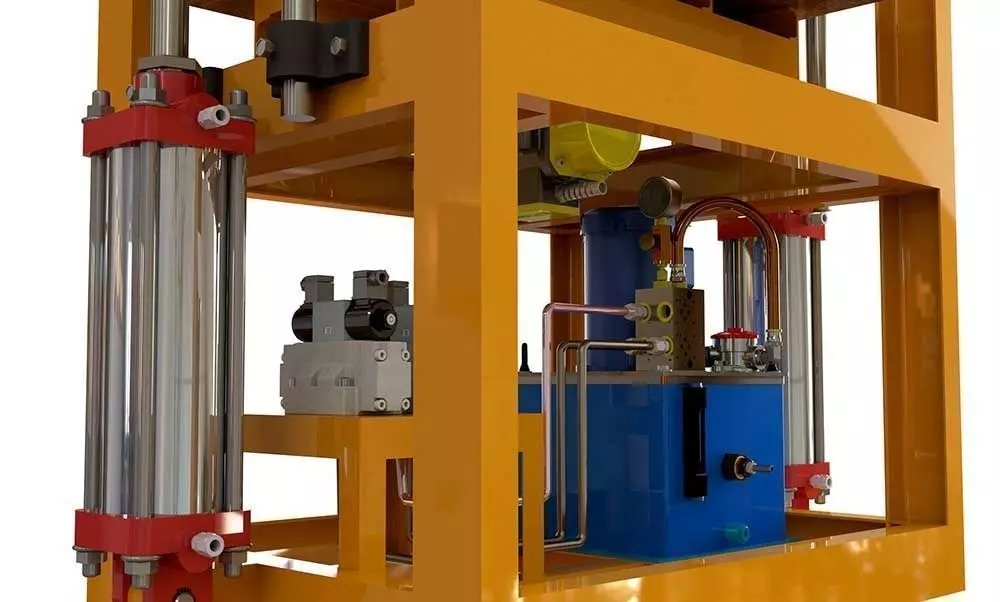 Hydraulic Automatic Concrete Brick Block Making Machine Free 3D model