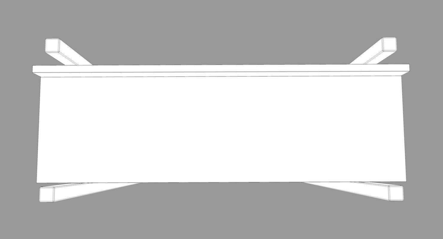 Stax Walnut Bookcase Low-poly 3D model_8