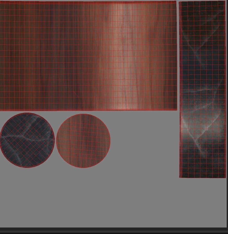 Salt and Pepper Wooden Marble Shaker Low-poly 3D model_7