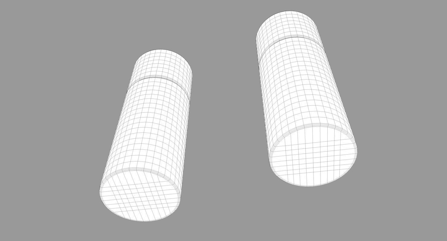 Salt and Pepper Wooden Marble Shaker Low-poly 3D model_9