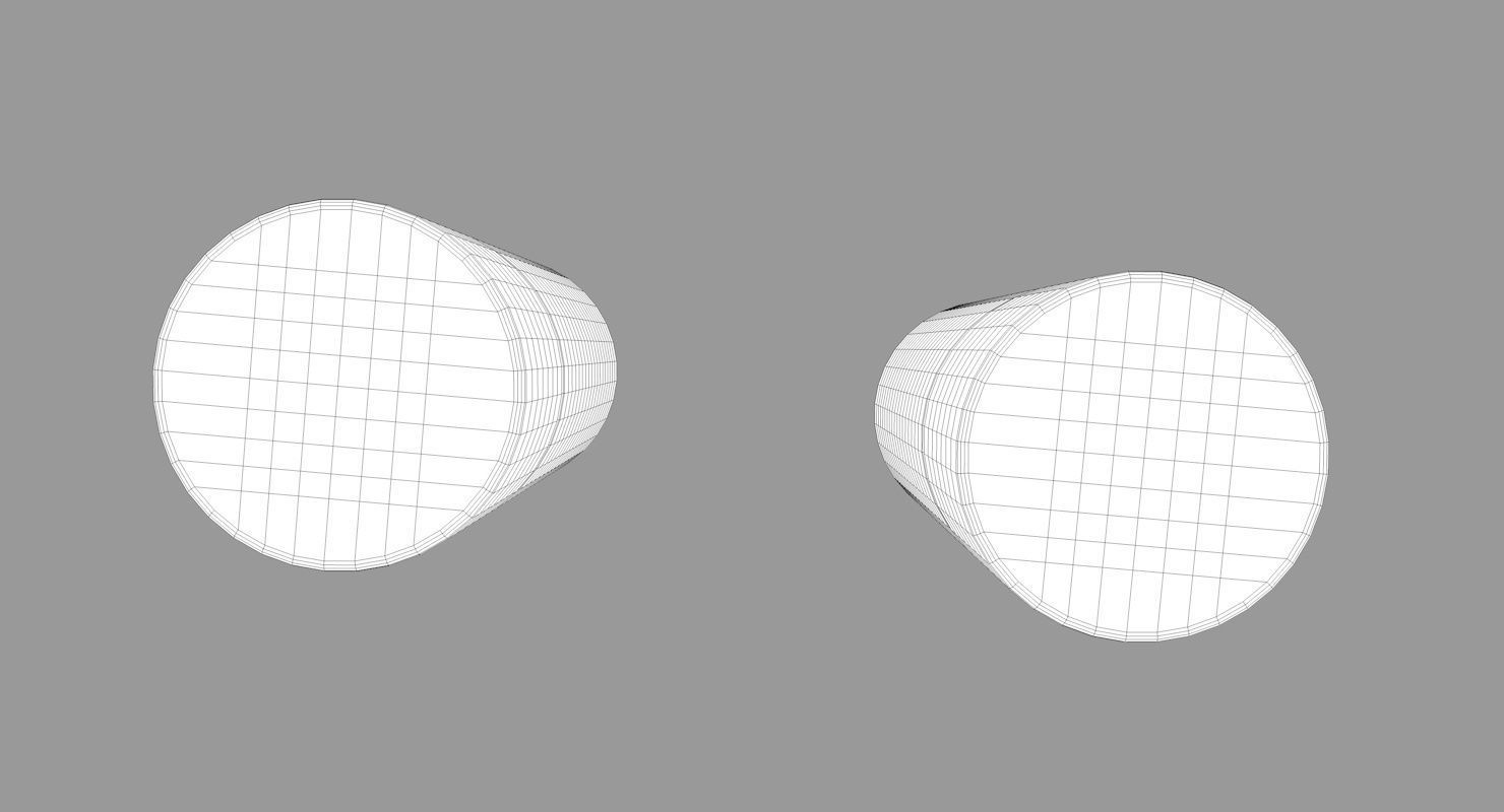 Salt and Pepper Wooden Marble Shaker Low-poly 3D model_10